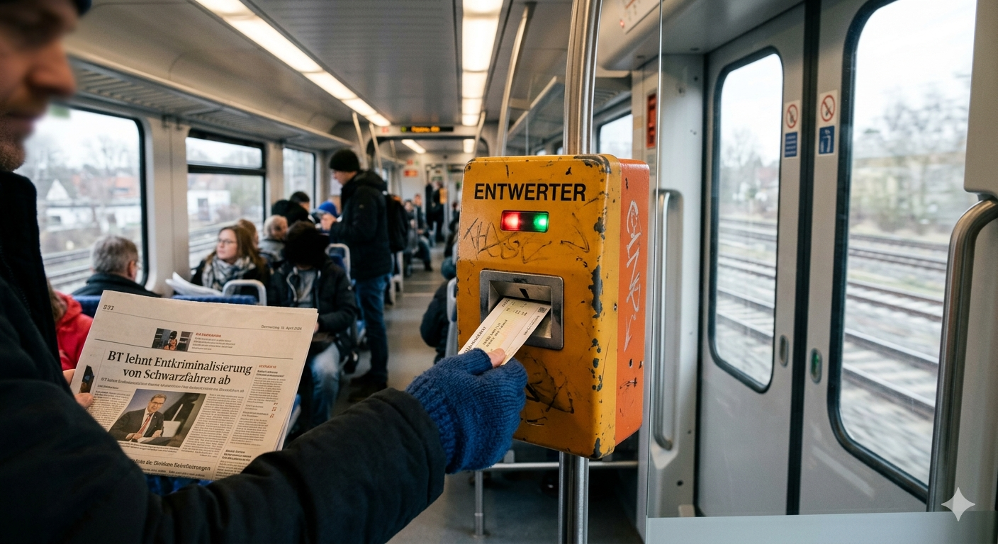 Die GDL begrüßt das Nein des Bundestags zur Entkriminalisierung des Schwarzfahrens